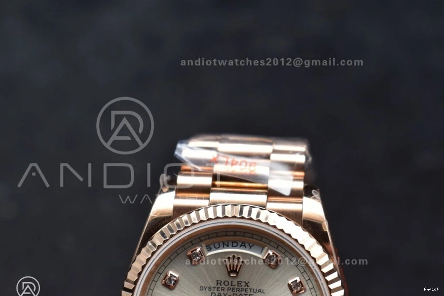 Silver RG vr3255 QF Diamond 904L with Weight) Square on (Gain Bracelet 36 Best Edition DayDate Dial V5 President Steel 0510